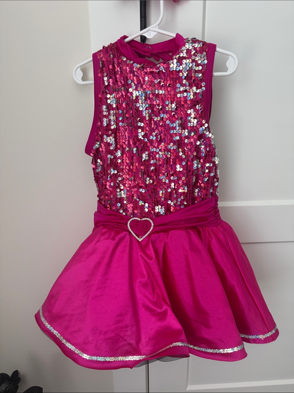 Weissman Hot Pink Sequin Dance Dress